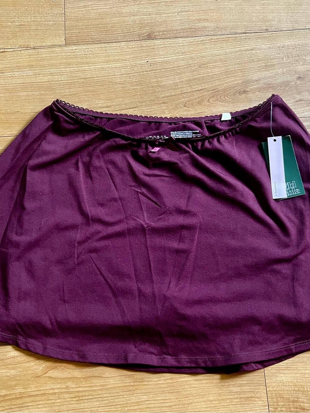 NWT Wild Fable Women’s Burgundy Mini Skirt With Shorts